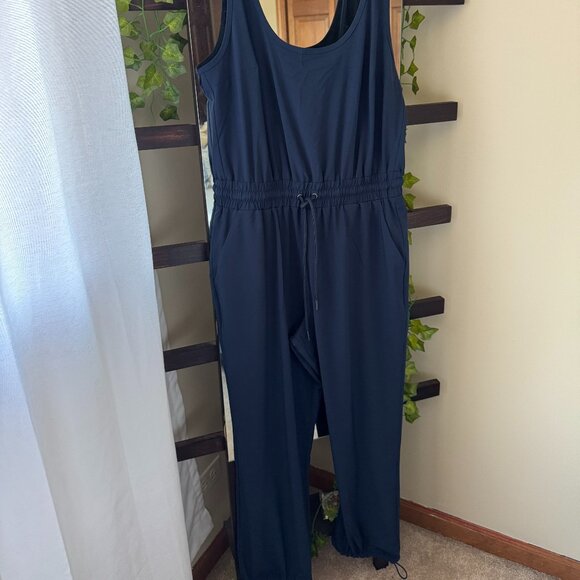 Abercrombie Navy Blue Tank Top Jumpsuit // Medium - Picture 1 of 4